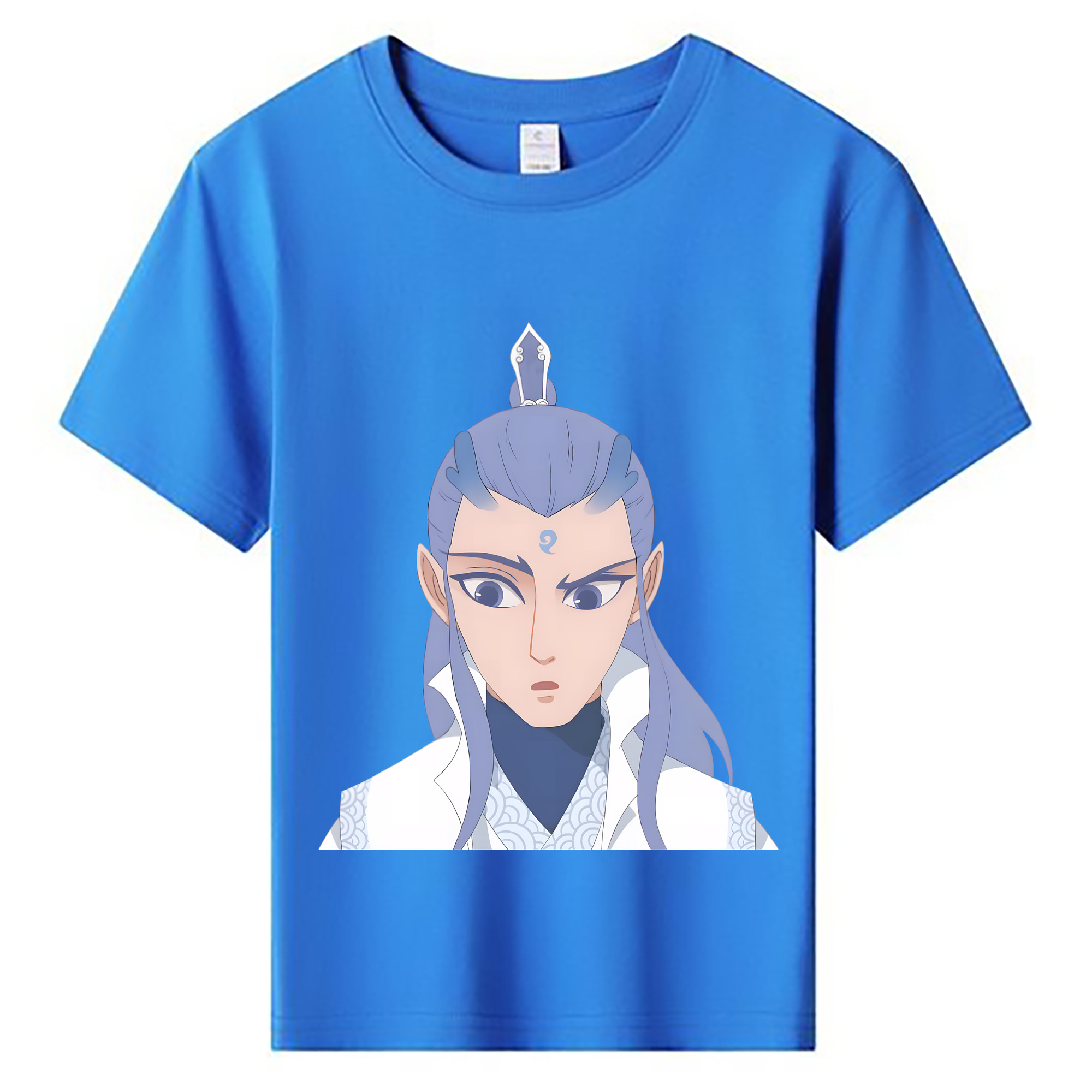 （画像用） Ne Zha 2 ナタ 魔童の大暴れ 綿100％キッズTシャツ（フロントプリント）